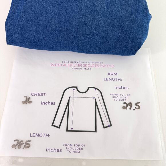 Lemon Grass Vintage Womens Button Denim Shirt Size 18W Floral Embroidered Blue - Picture 9 of 9